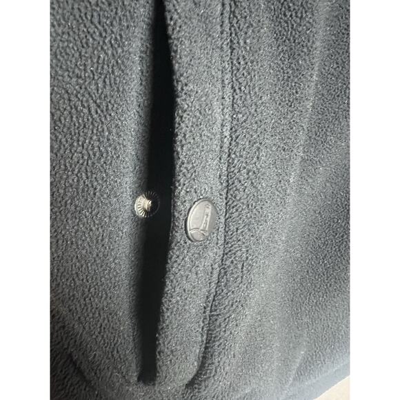 Lands' End Women's Black Full Zip Fleece Jacket Polartec Size 14-16 Warm Soft - Picture 3 of 8